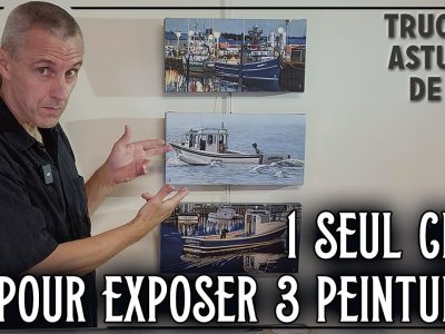 Comment présenter 3 toiles au mur avec un seul clou