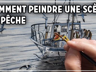 Scène de pêche Comment dessiner et peindre une scène de pêche