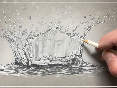 Éclaboussure d’eau Comment dessiner une éclaboussure d’eau en trompe-l’oeil