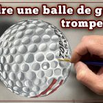 Comment dessiner une balle de golf en trompe-l’oeil
